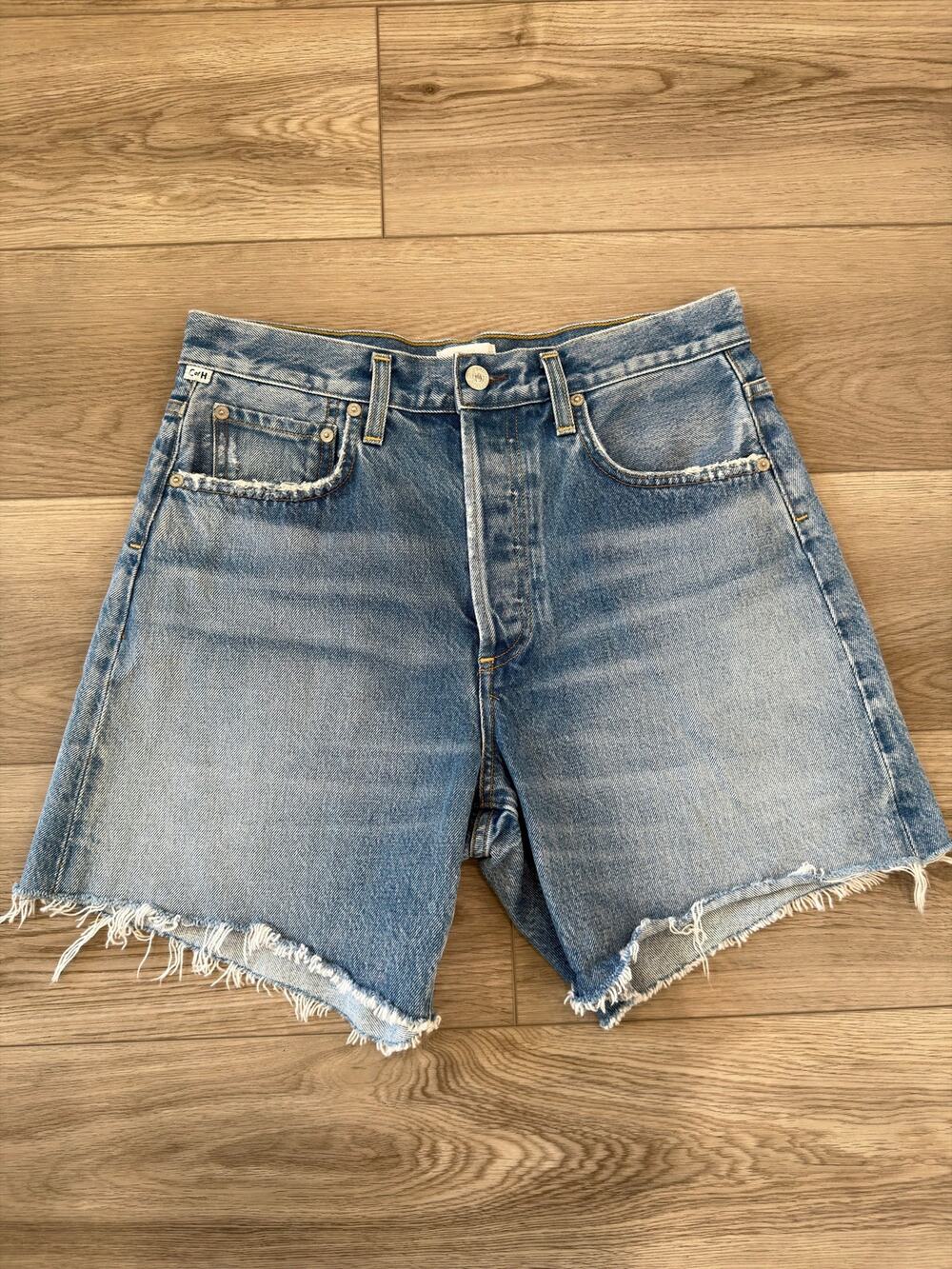 Citizens of Humanity Marlow Premium Vintage Short Raw Hem 6" New Perri Cotton 27